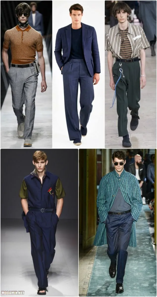 Прямые мужские брюки - коллекция 2017 года