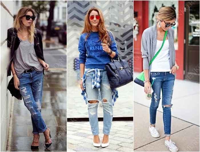 образы в стиле casual с джинсами