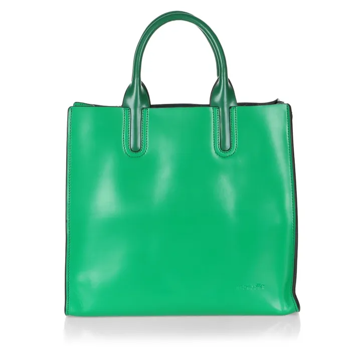 Женская зеленая кожаная сумка