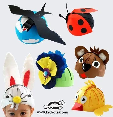 Бумажные шляпы животных