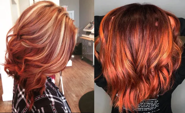 Окрашивание волос в рыжий цвет