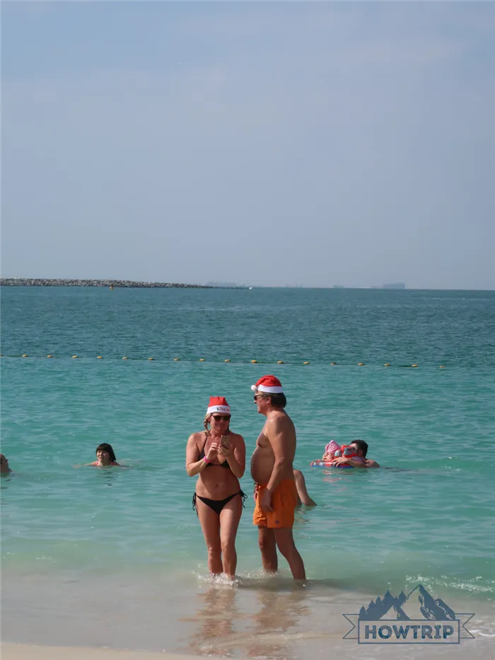 Новогодние пляжи в Дубае
