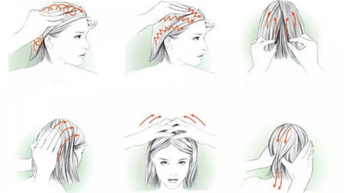 Как хорошо выглядеть - кратко: массаж головы.