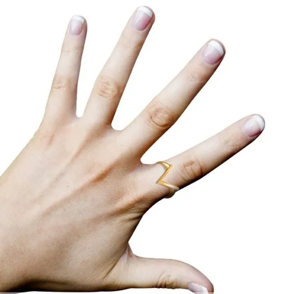 Как женщины носят кольца: с указателем руки