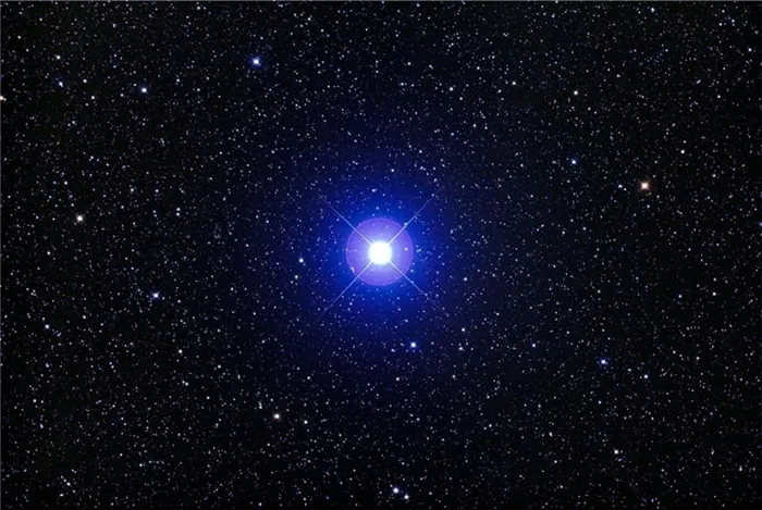 звезда Вега в телескоп