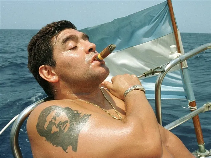 Диего Марадона на отдыхе