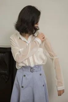 Блузка рубашка прозрачная