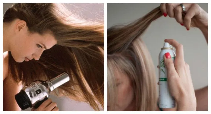 Создать прикорневой объем волос можно с помощью фена и средств для укладки, фото