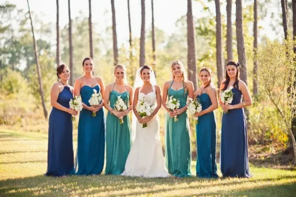 подружки невесты платья градиент