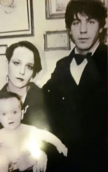 Тилль Линеманн с первой женой и дочерью Нелле