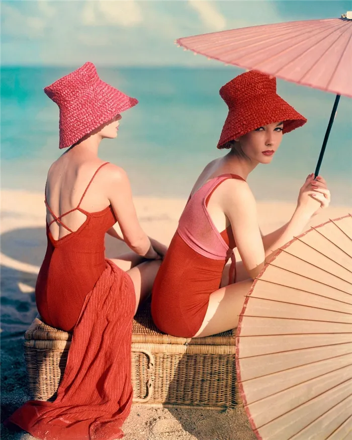Фэшн-фотография. Луиза Даль-Вулф. Фотография «Красный зонтик», 1963