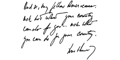 Подпись Джона Кеннеди