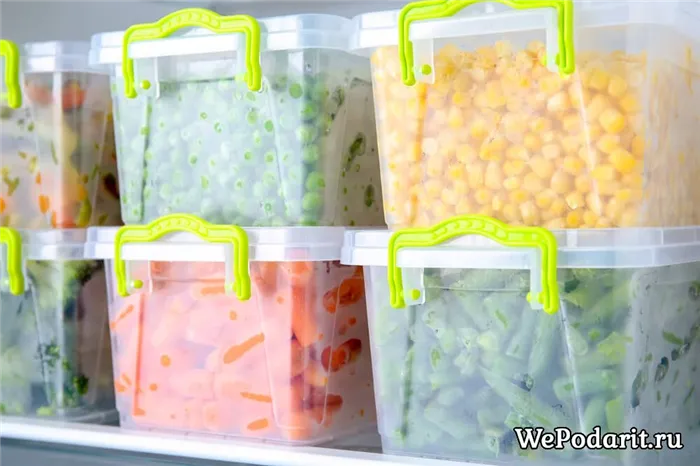 емкости для хранения замороженных продуктов