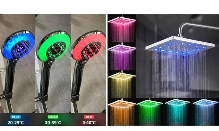 Специальная световая насадка на душ