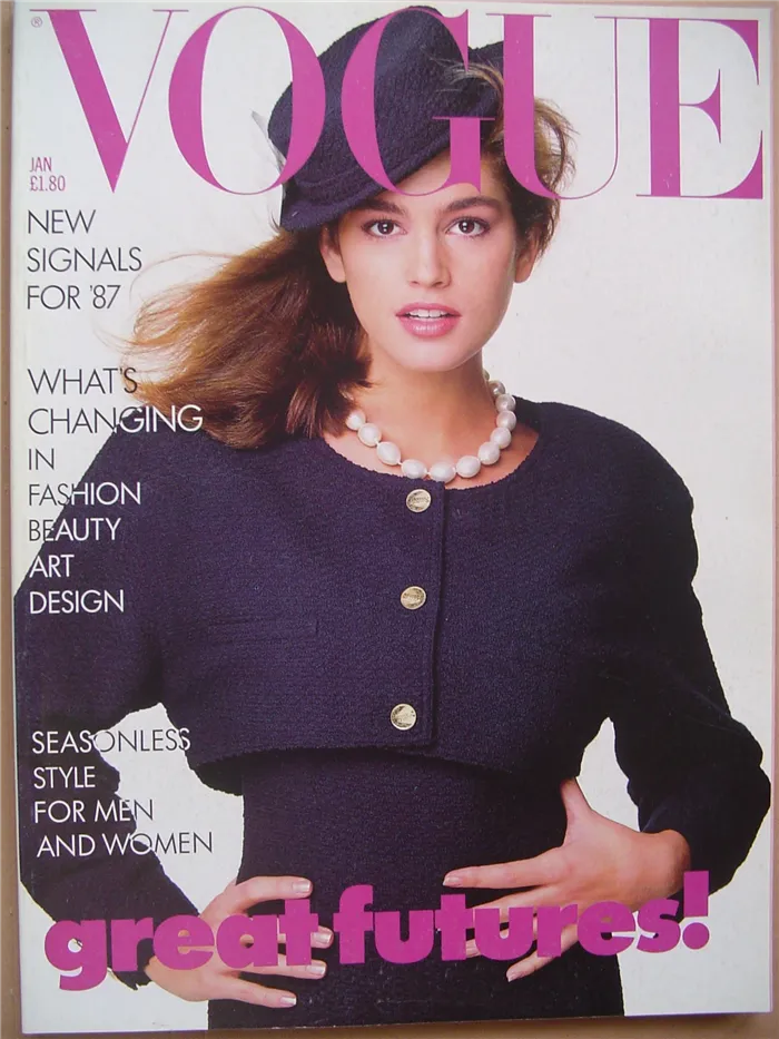 Синди Кроуфорд Vogue 1987
