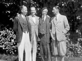Альфред Картье с тремя сыновьями
