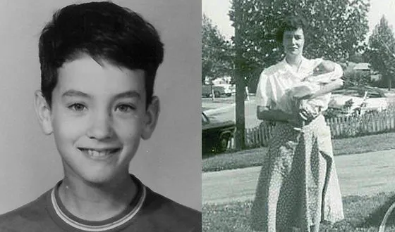 Том Хэнкс в детстве (на фото справа с мамой)