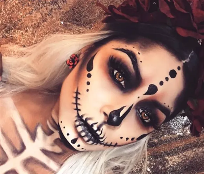 Как сделать красивый или страшный макияж для девушек на Хэллоуин