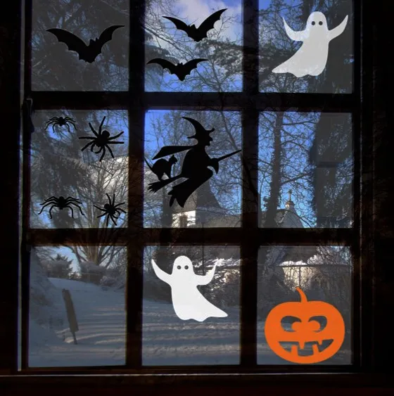 как праздновать Хэллоуин украсить окна