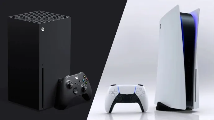 Xbox Series X (слева) и PlayStation 5 (справа)