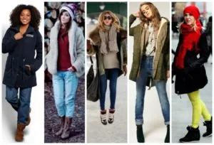 с чем носить джинсы зимой
