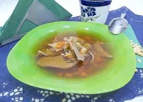 Гороховый суп с сушеными белыми грибами