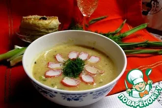Рецепт: Крабово-сырный крем-суп