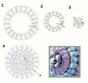 Как сплести кольцо из бисера с сердечком 29