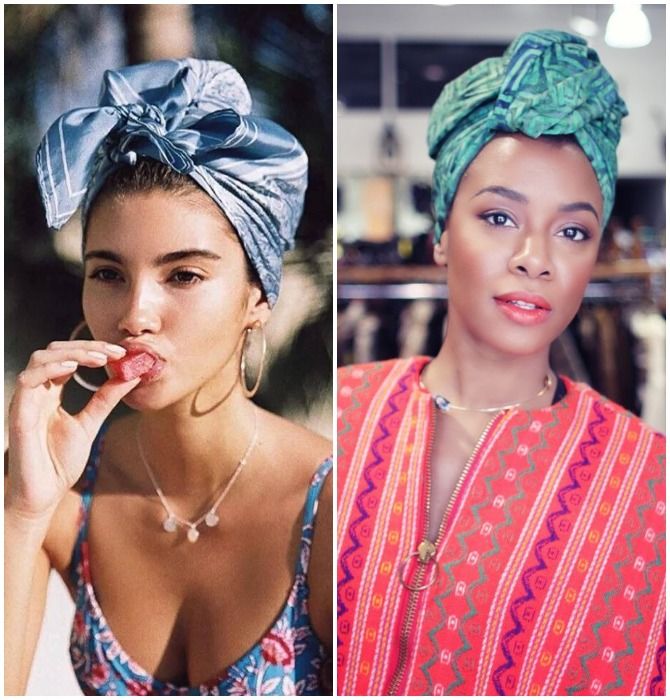 Модный тренд лета 2021: повязать платок на голову 20