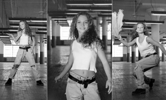 13-летняя Бритни Спирс демонстрирует свои танцевальные способности